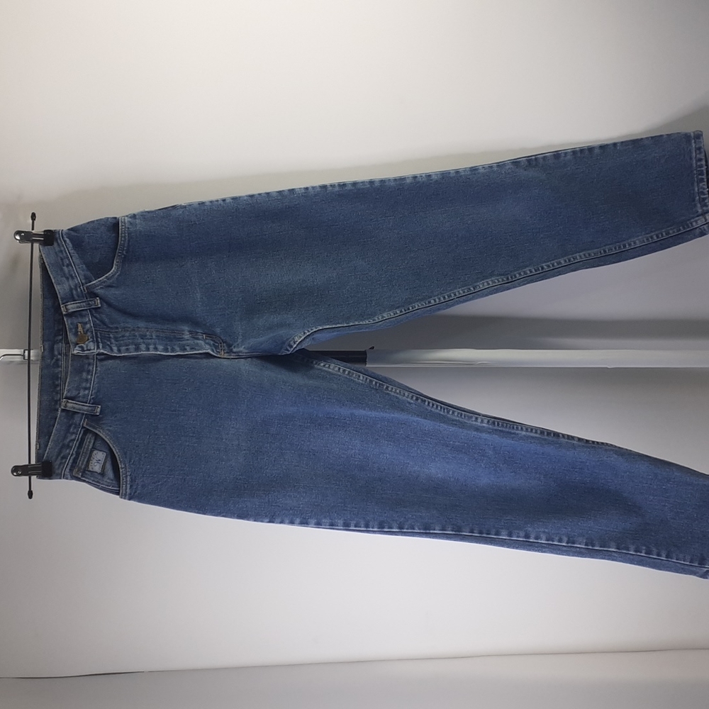 Wrangler Mom Jeans High-Rise Tapered Leg Blue Jeans Size 8 Petite